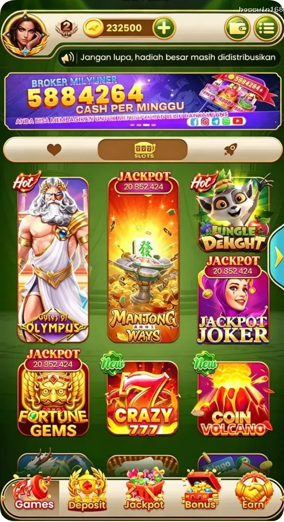 bosswin168 Preview - Resmi Unduh